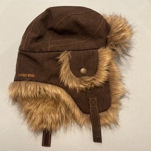 Lands’ End unisex kids trapper hat, size S